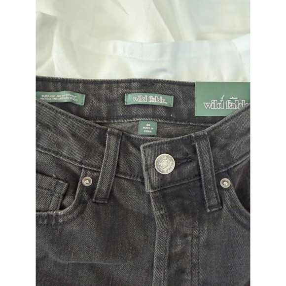 Wild Fable Black Super High Rise Straight Jeans Size 00 - Picture 4 of 5